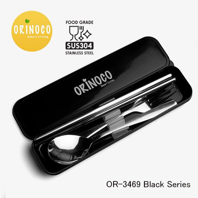 Sendok Makan Set Portable Orinoco OR-3468 include Box Alat Makan Set Stainless Steel bukan Alat Maka