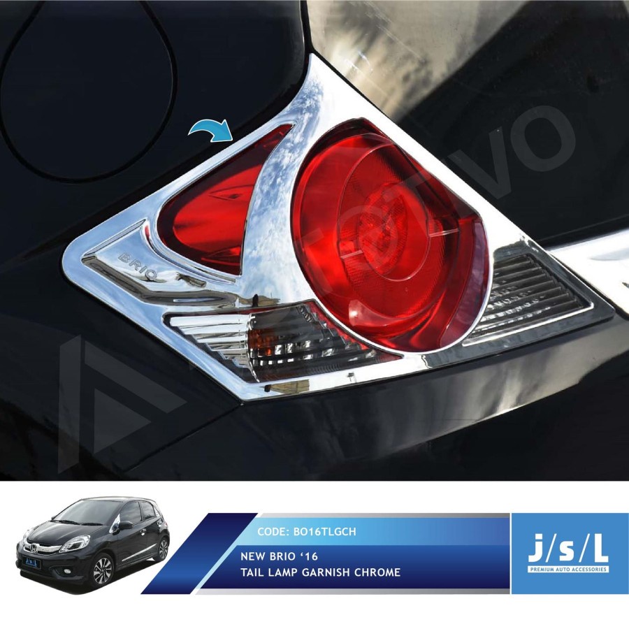 Garnish Lampu Belakang New Brio/Tail Lamp Garnish Chrome