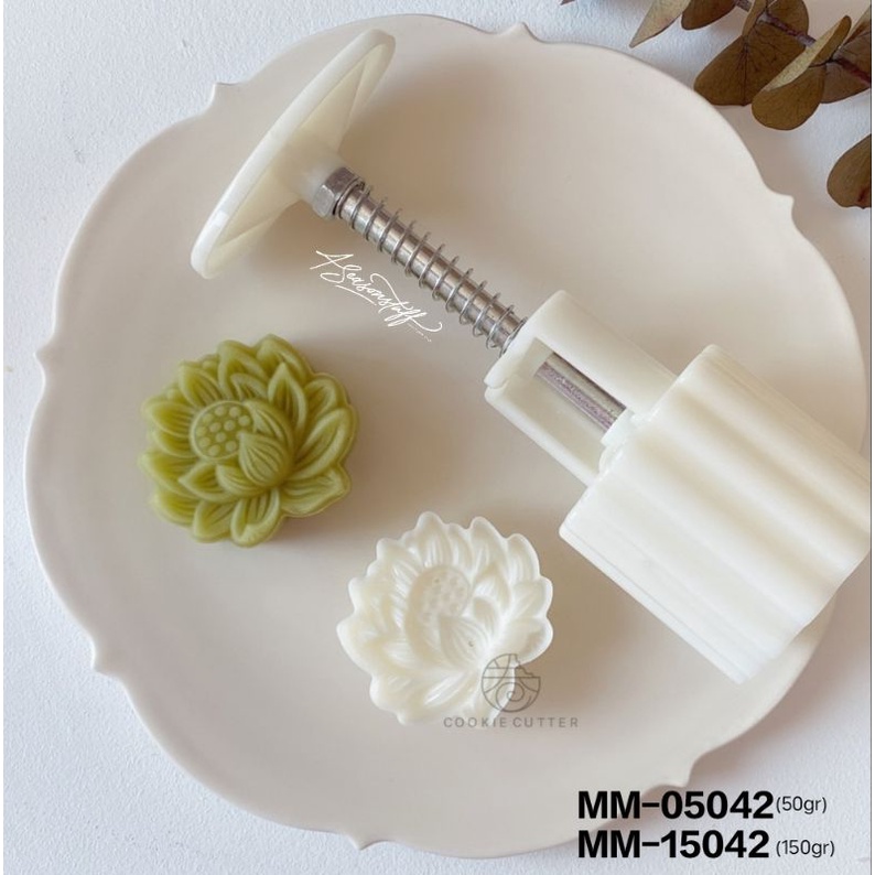 LOTUS mooncake mold plunger cetakan kue bulan MM-05042 50gr MM-15042 150gr motif teratai chinese iml