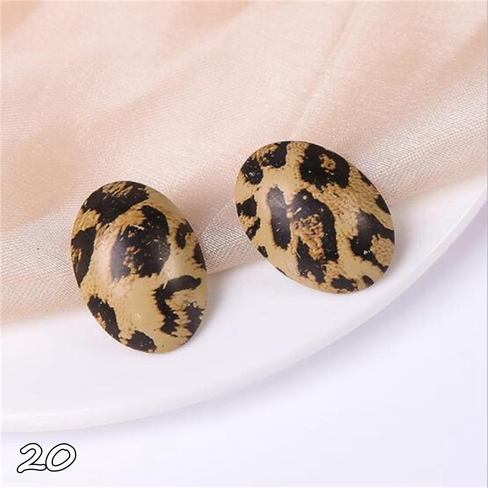 Anting Leopard Nanas Trendi Perhiasan Fashion Baru Menjuntai Stud