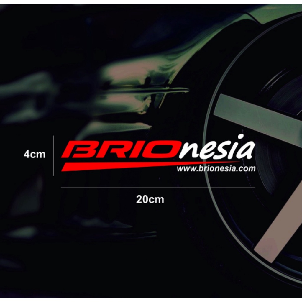 Sticker Brio nesia cutting menyala untuk mobil kaca depan / belakang