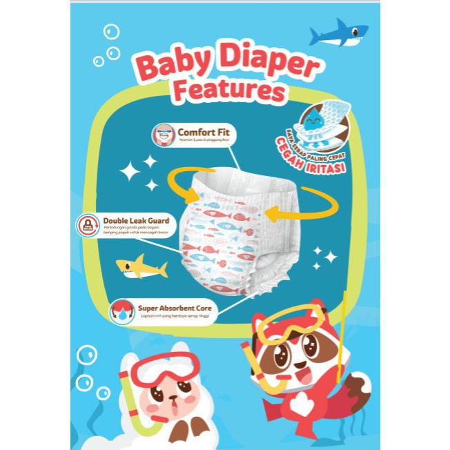 MOMBABY diapers Pants Jumbo / Popok Bayi Celana S54+6  M50+6 L42+6 XL36+6 XXL32+6