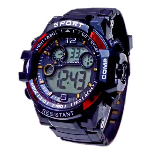 Jam Tangan Pria Sporty Digital S-Sports Strap Rubber SS008