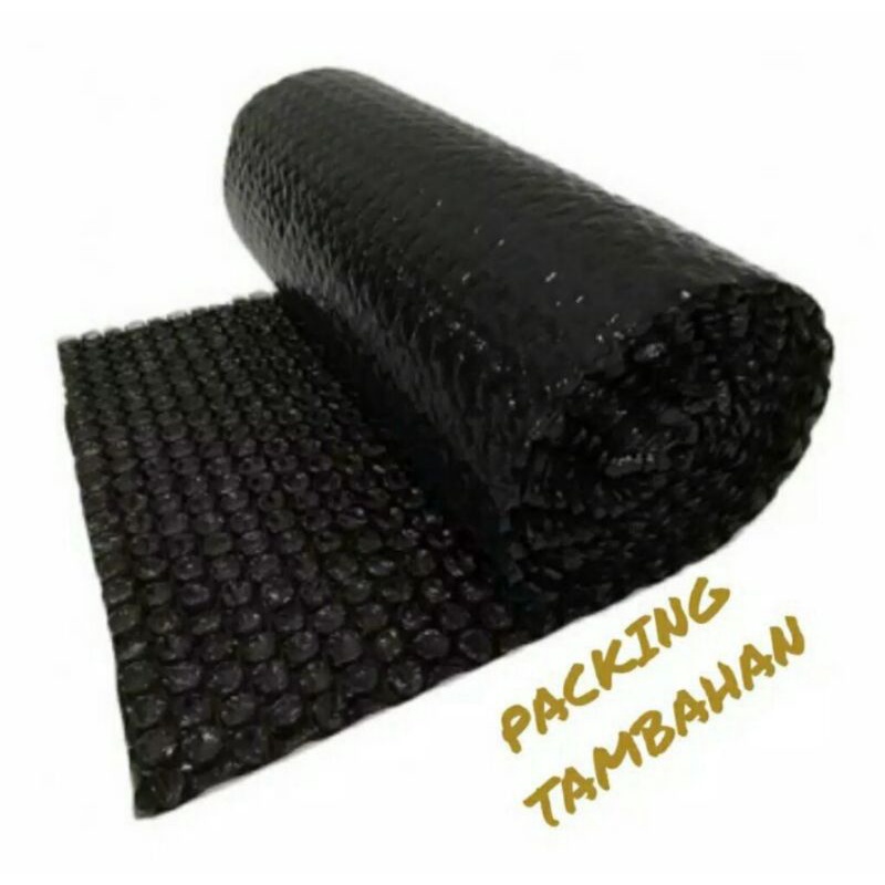 Paking tambahan bable wrap buat troly