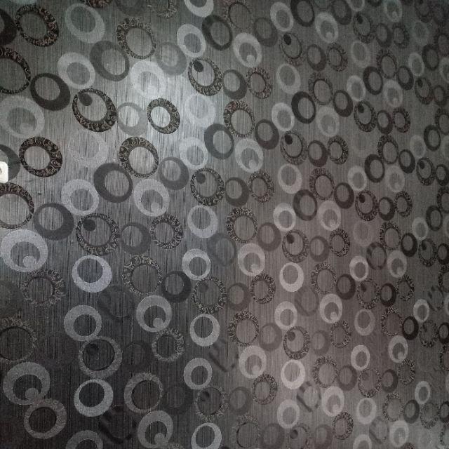 Wallpaper Dinding Bulat Lingkaran Abu Abu Elegan