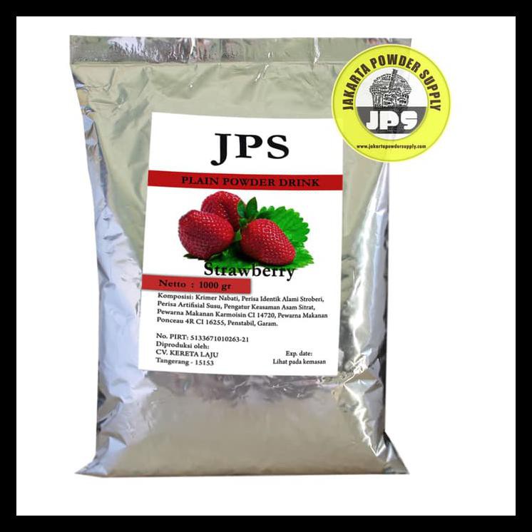 

Bubuk Minuman Strawberry Plain Powder Jps Tanpa Gula