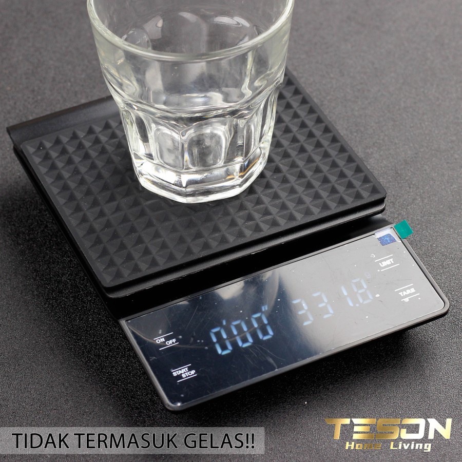 Timbangan Kopi Timer Digital [F] Dapur V60 Drip Coffee Scale Touch LED