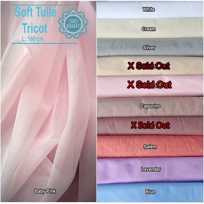 Kain Soft Tulle Tricot / Furing Tulle Tricot (Per 0,5