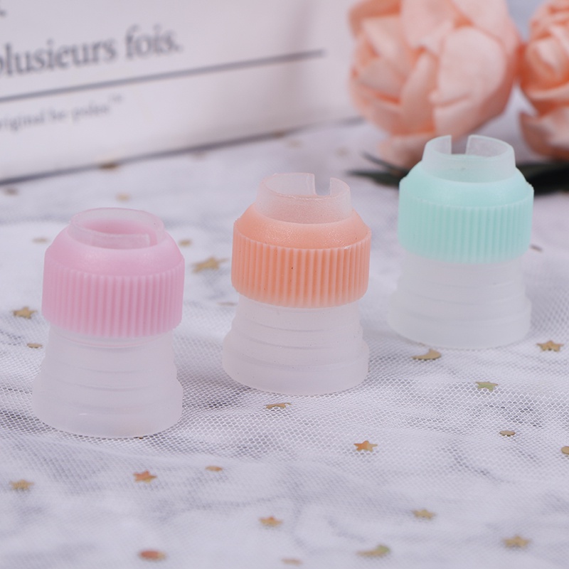 3 Pcs Nozzle Konektor Konverter Butter tip Untuk Dekorasi Kue