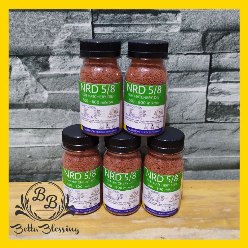 PELET NRD 5/8 // 30 GRAM / PELET IKAN / PELET CUPANG / PAKAN BURAYAK