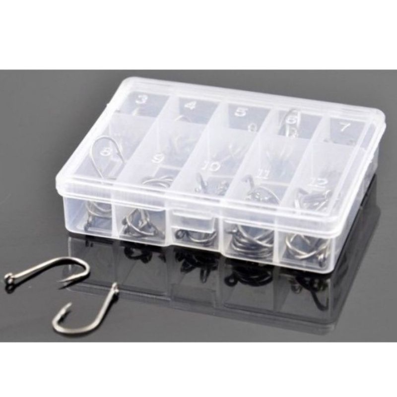 Taffsport Long Handle Fishing Hook Ten Kail Pancing No 3-12 Set - 94151-BE