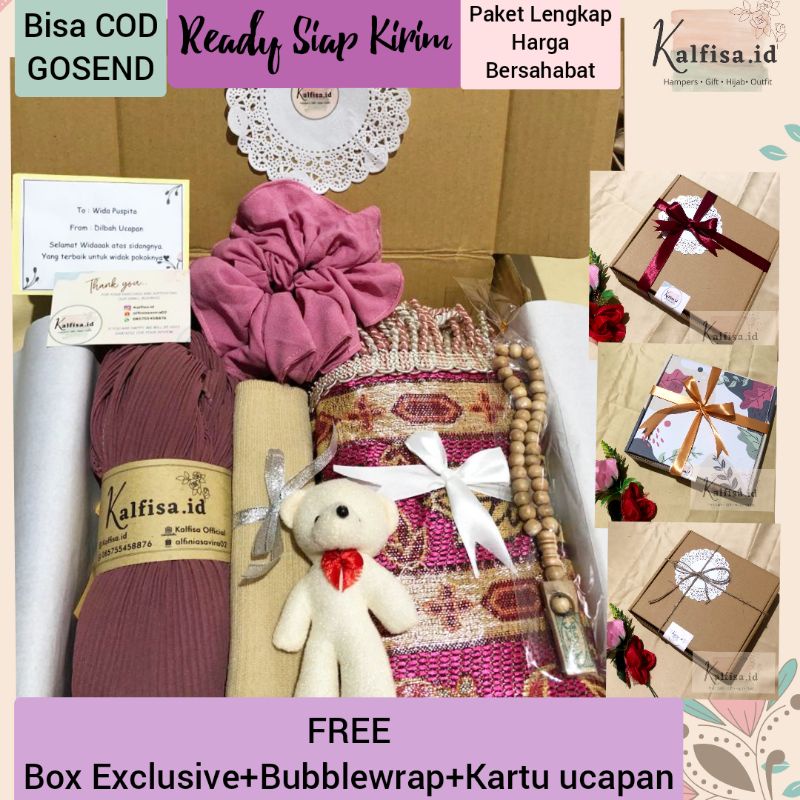 

Hampers Gift Box Kado Pashmina Plisket Hijab Muslimah Cewek Birthday, Graduation, Anniversary, Wedding, Ulang Tahun, Wisuda, Souvenir, Temurah