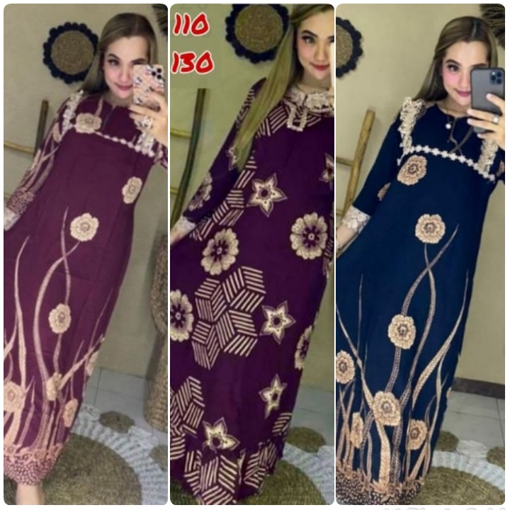 DASTER LONGDRESS ARAB RENDA MOTIF BUNGA AKAR SULTAN