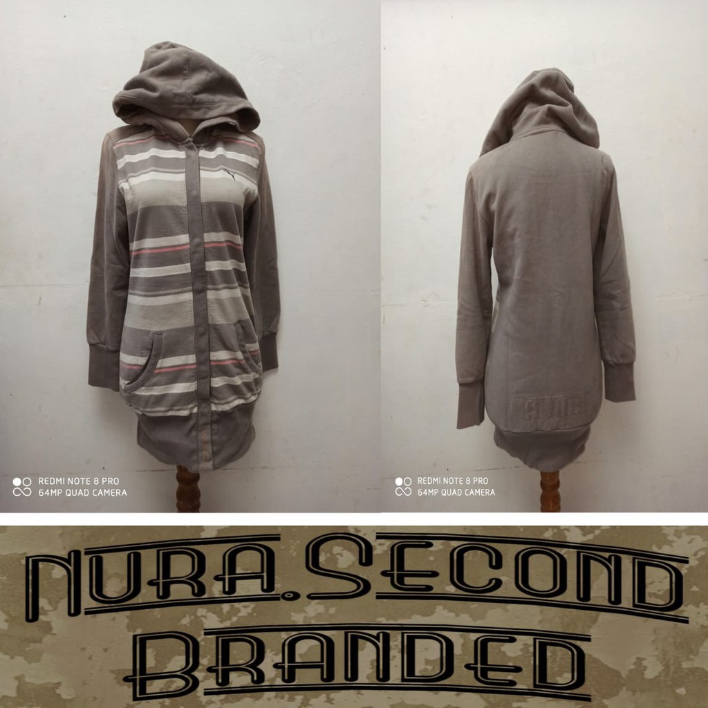 Baju Jaket Zip hoodie Puma Sporty cewek Original