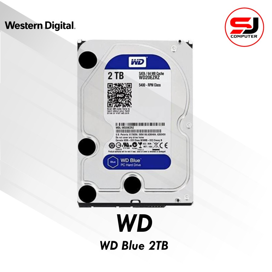 HDD Internal PC WD Blue 2Tb SATA Cache 64 MB Hardisk 2 TB