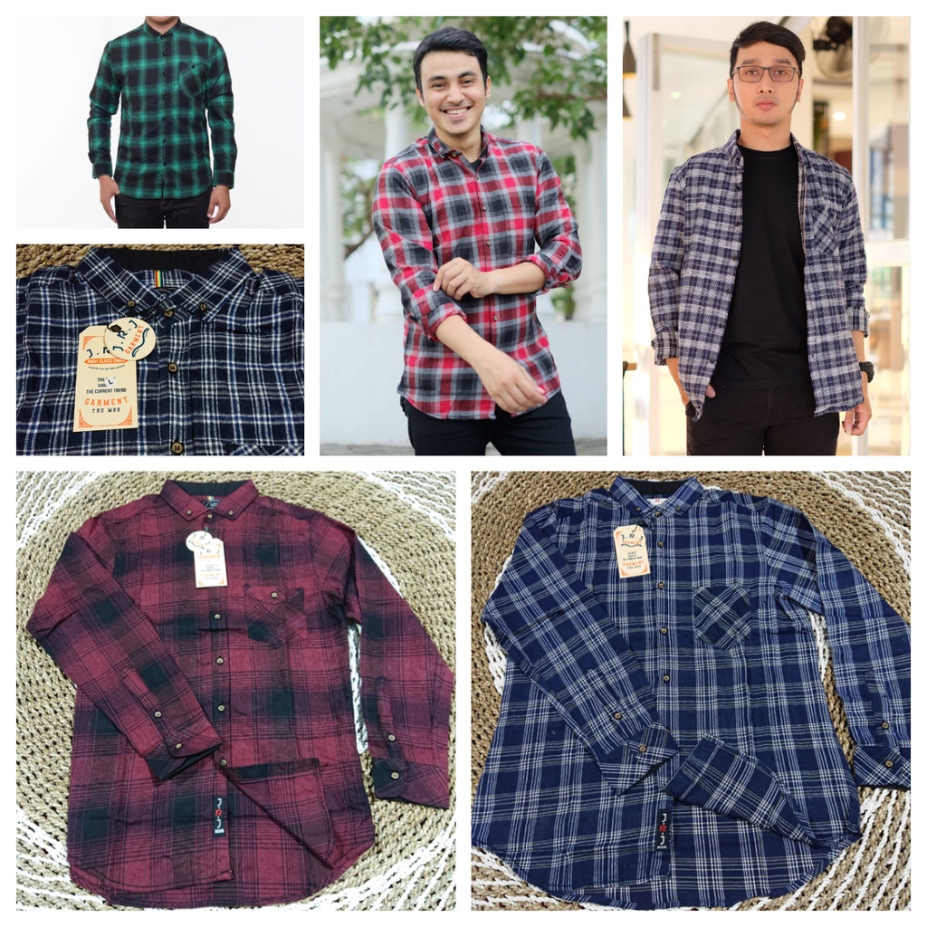 Kemeja Flanel Premium Standard Distro Merk JRJ