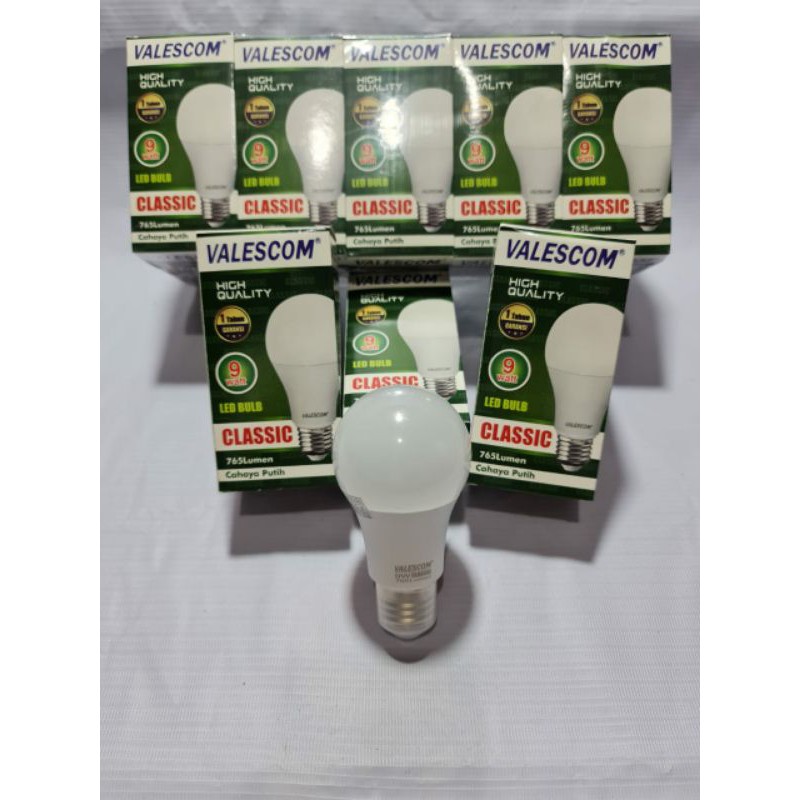 LAMPU LED VALESCOM CLASSIC 3 5 7 9 12 15 18 21 WATT 3W 5W 7W 9W 12W 18W 21W CLASSIC A BULB GARANSI 1 TAHUN MURAH GROSIR