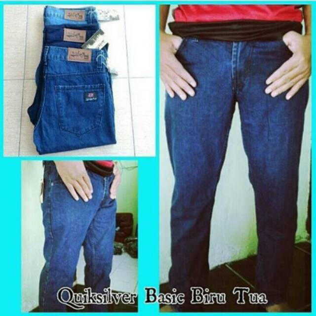 celana jeans quicksilver basic biru tua