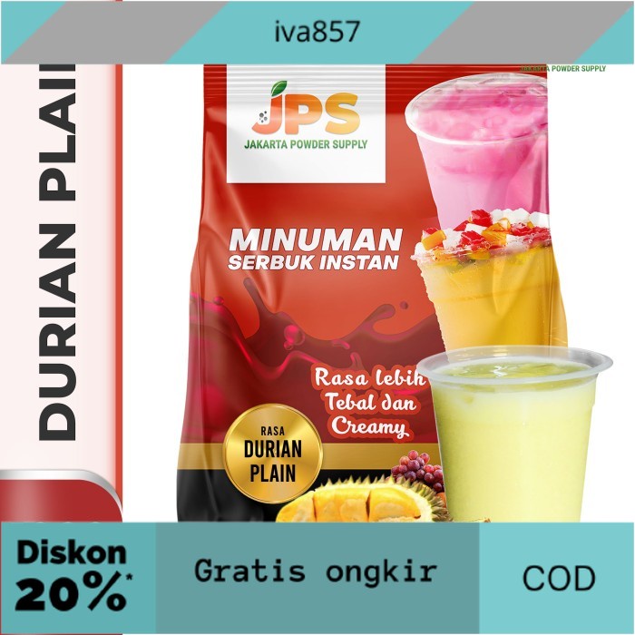 

PROMO Bubuk Minuman Durian Plain Powder JPS Tanpa Gula GRATIS ONGKIR