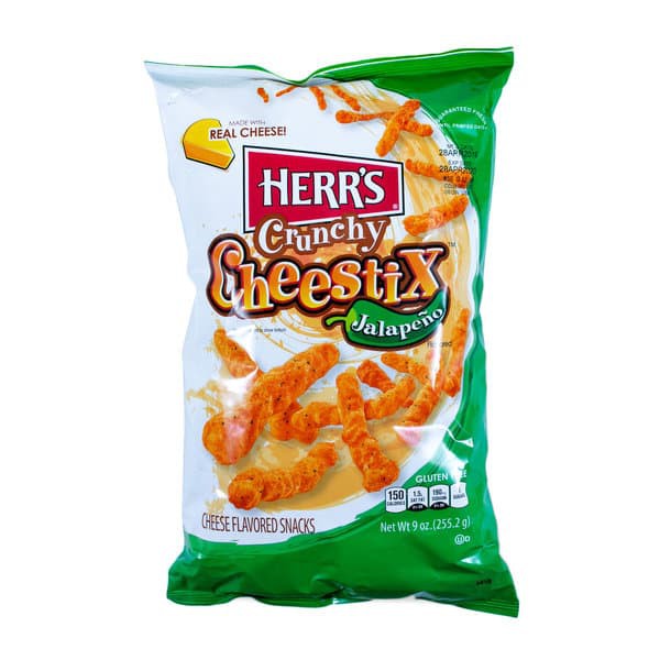 

makanan ringan Herr's Crunchy Cheestix Jalapeno 255 g