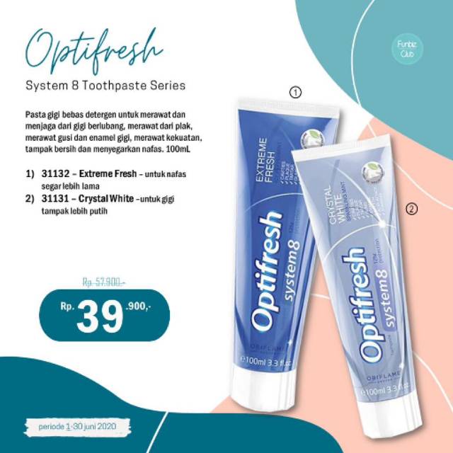 Optifresh pasta gigi Oriflame