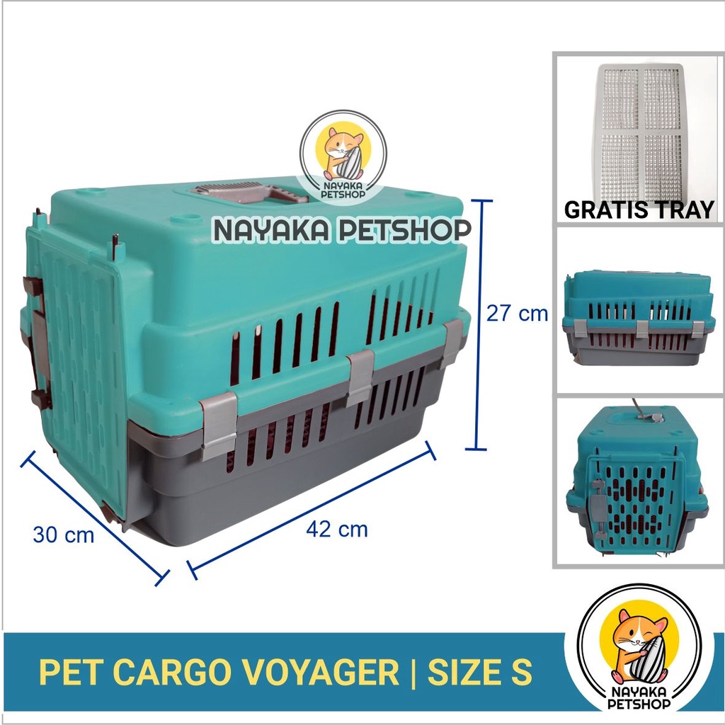 Size S Pet Cargo Murah Voyager Carrier Kucing Travel Kelinci Kennel Musang