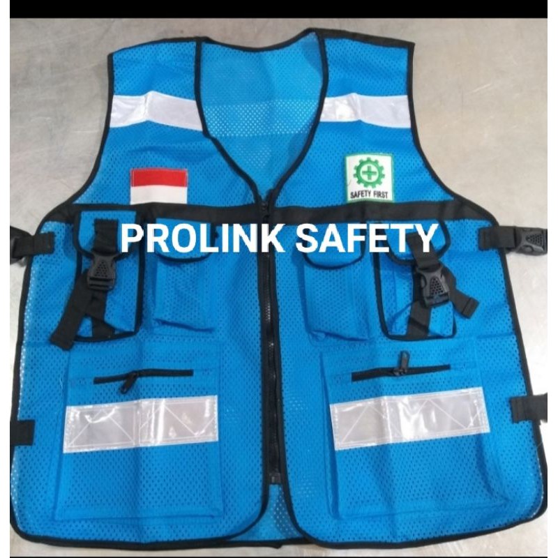 ROMPI SAFETY TAMBANG JARING TEBAL BIRU MUDA TOSKA BERLOGO