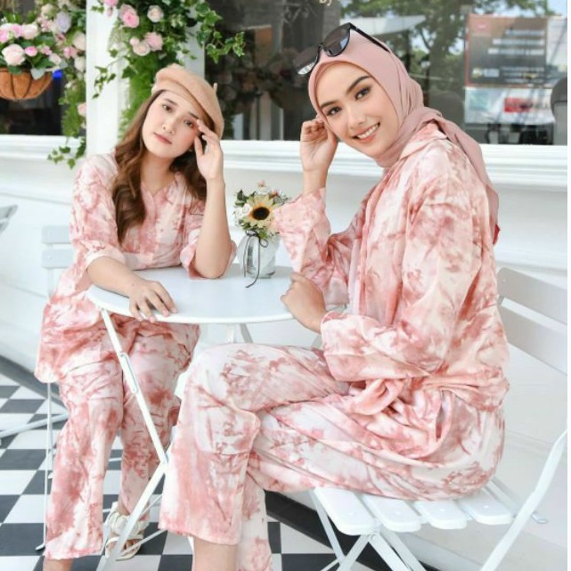 RENA SET / one set tie dye / setelan rayon / setelan kekinian / setelan terbaru