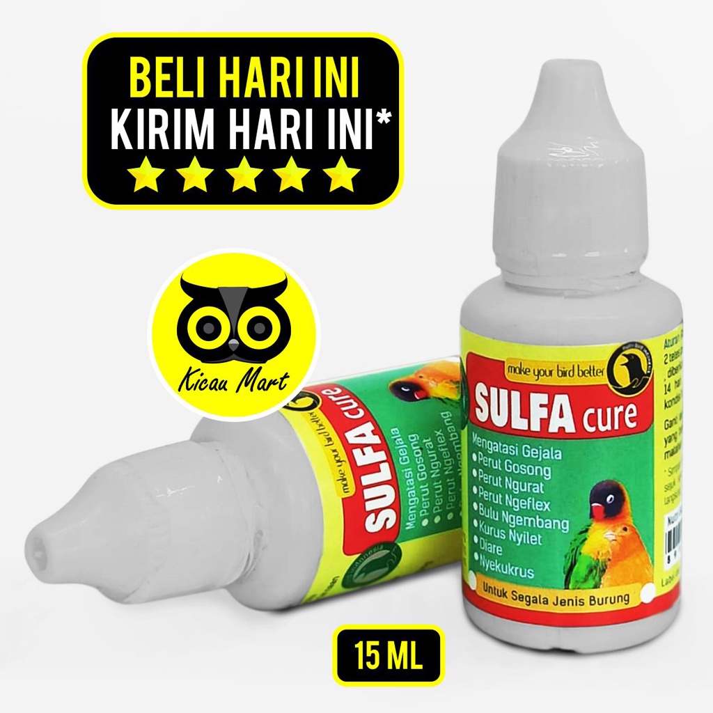 OBAT BURUNG SAKIT SULFA CURE NUTRIBIRD SNOT DIARE MENCRET KURUS NYILET TIDAK NAFSU MAKAN VTSLPKS2