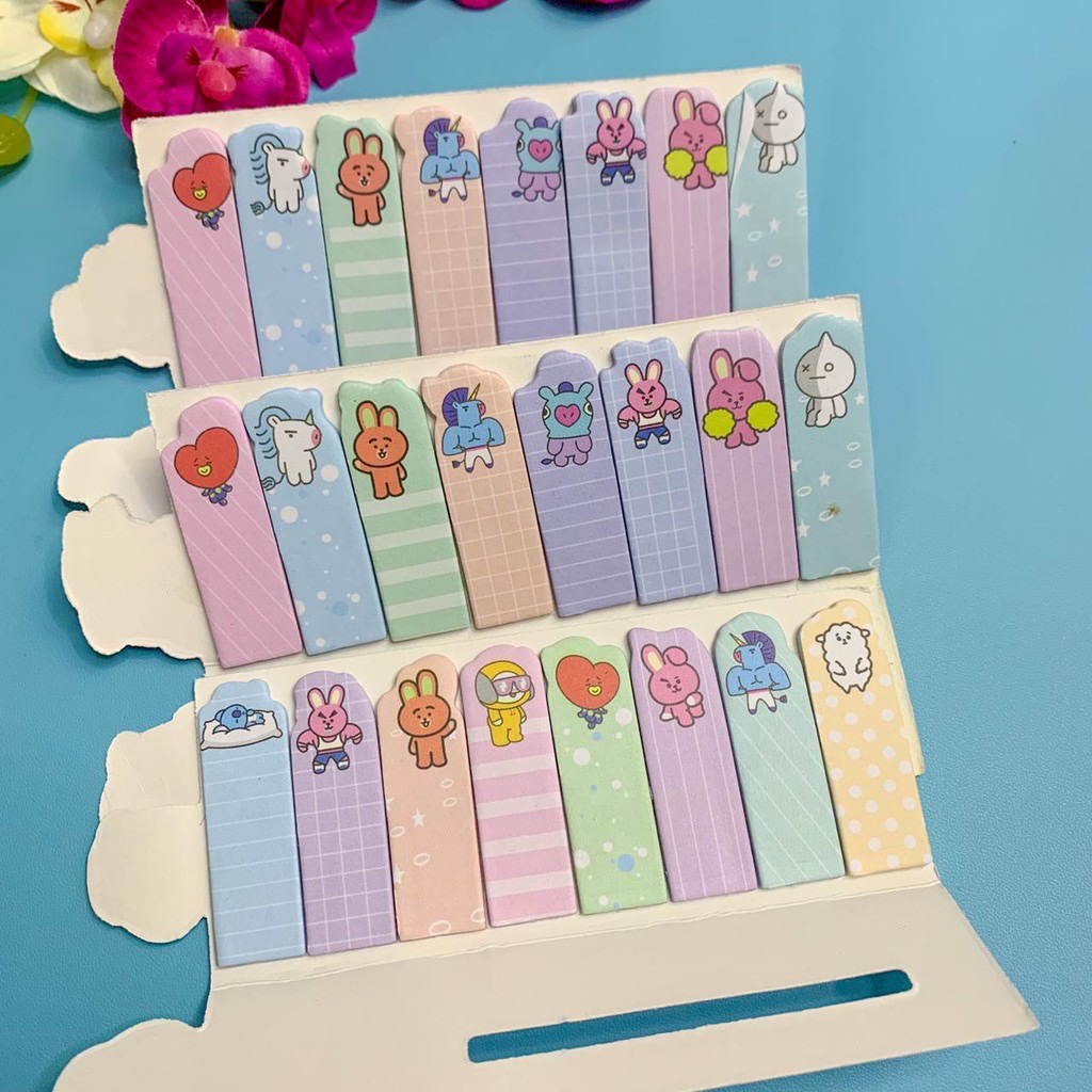 

STICKY NOTES SLIM BT21 ARMY BTS BANGTAN KPOP KERTAS MOTIF READY MURAH GROSIR COD