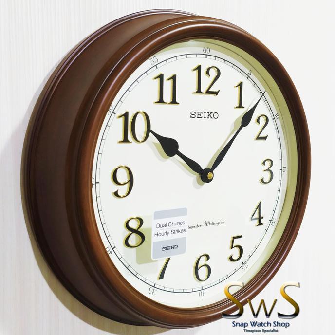 Sale Jam Dinding Seiko Qxd214B Musical Dual Chime Case Kayu Original Qxd214 Trendi