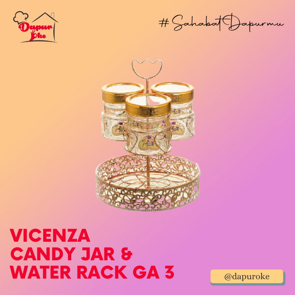 Vicenza Candy Jar & Water Rack GA 3 / Toples & Rak Aqua