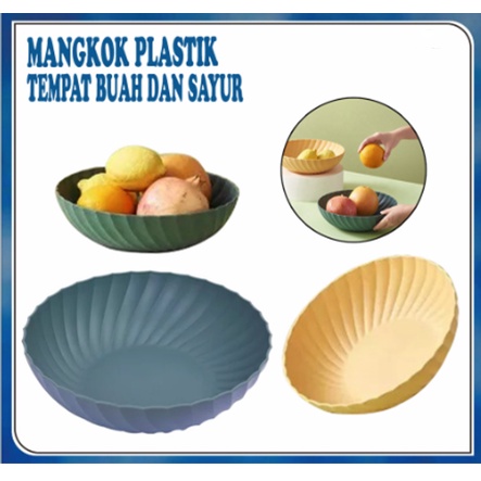 Wadah Mangkok Plastik Tempat Buah Dan Sayur / Baskom Serbaguna