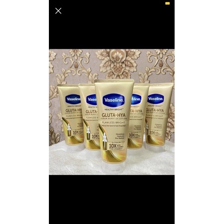 Vaseline Gluta Hya Flawless Glow Body Serum Dewy Radiance 330 ml Krim Pencerah 200 ml Body Lotion Pencerah Kulit 200ml Pemutih Badan 330ml