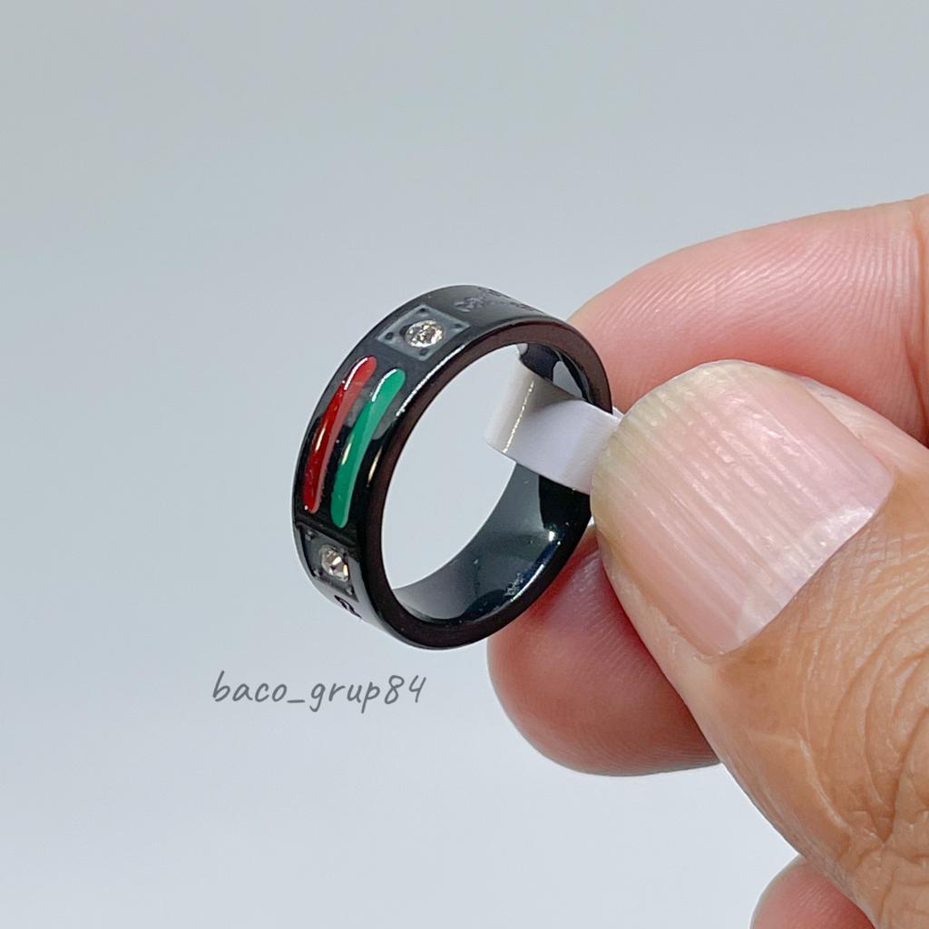 Cincin Titanium Milan Black C25 Awet lama Tidak Karatan