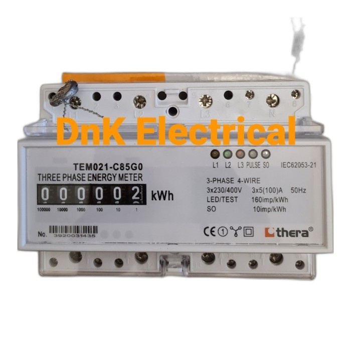 {elekstore} Kwh meter 3phase merk Thera TEMO21 model counter  analog  direct Diskon