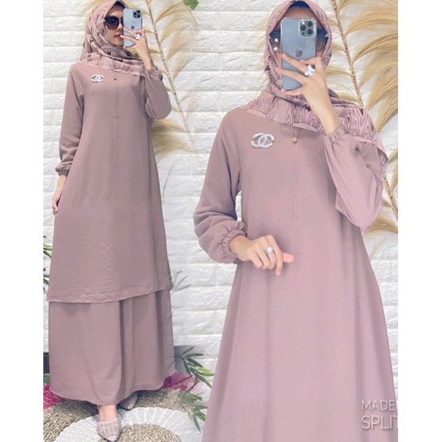 gamis malaysia polos