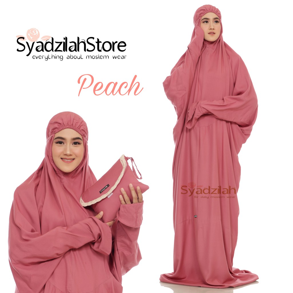 SYADZILAH - Mukena Terusan Polos Katun Rayon Travelling