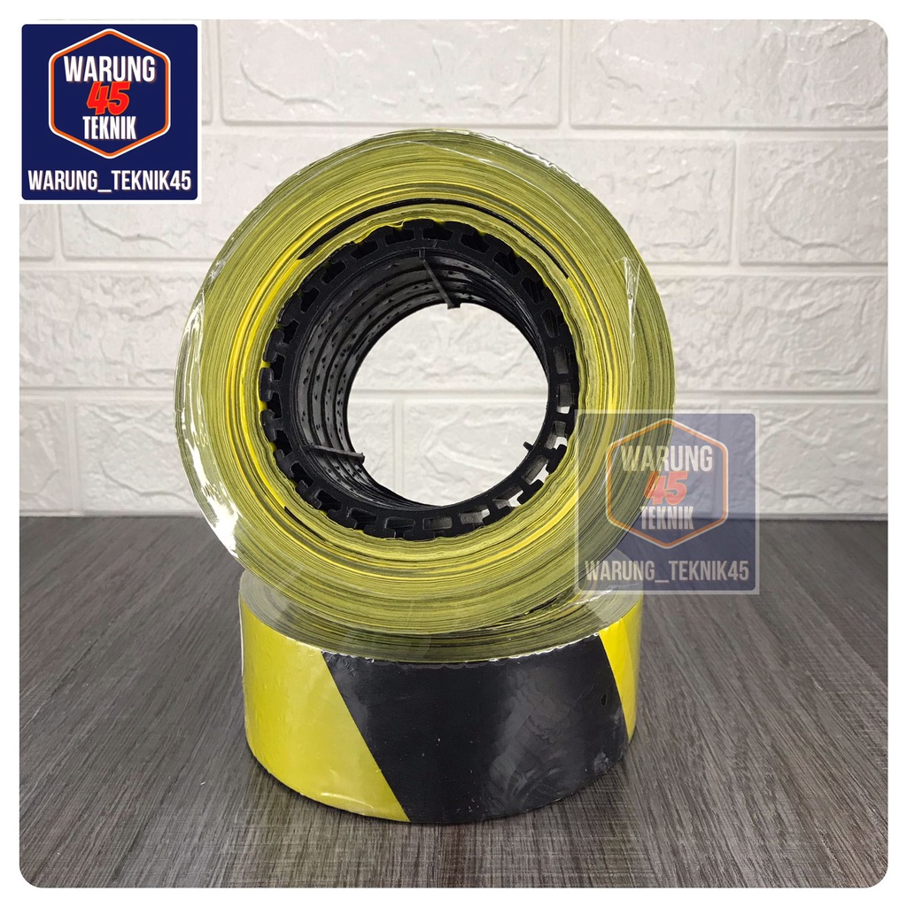 BARRICADE POLICE POLIS SAFETY LINE HITAM KUNING 3 INCH X 300 M FSA