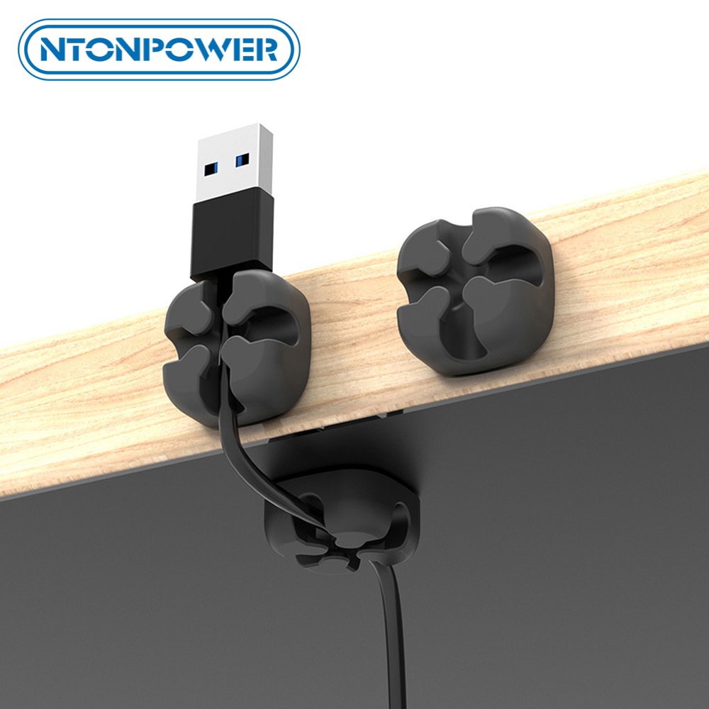 Cable Clip Cross Holder Manajemen Kabel 1Pcs - CMS-10 - Black