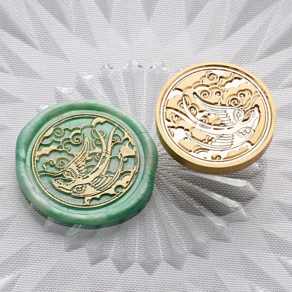 R-flower Wax Seal Stamp Scrapbooking Undangan Pernikahan Festival Tahun Baru Retro Vintage Sealing Stamp Head