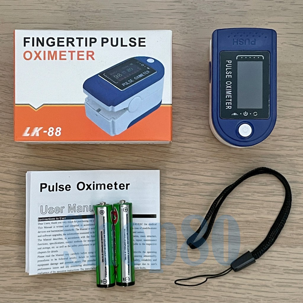 Pulse Oximeter Fingertip LK88 Oxymeter Digital Alat Ukur Kadar Oksigen SpO2 &amp; Detak Jantung Oxi Oxy