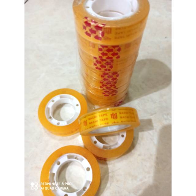 

Isolasi tape nachi kecil / Solatip kecil nachi 25 yard per pcs