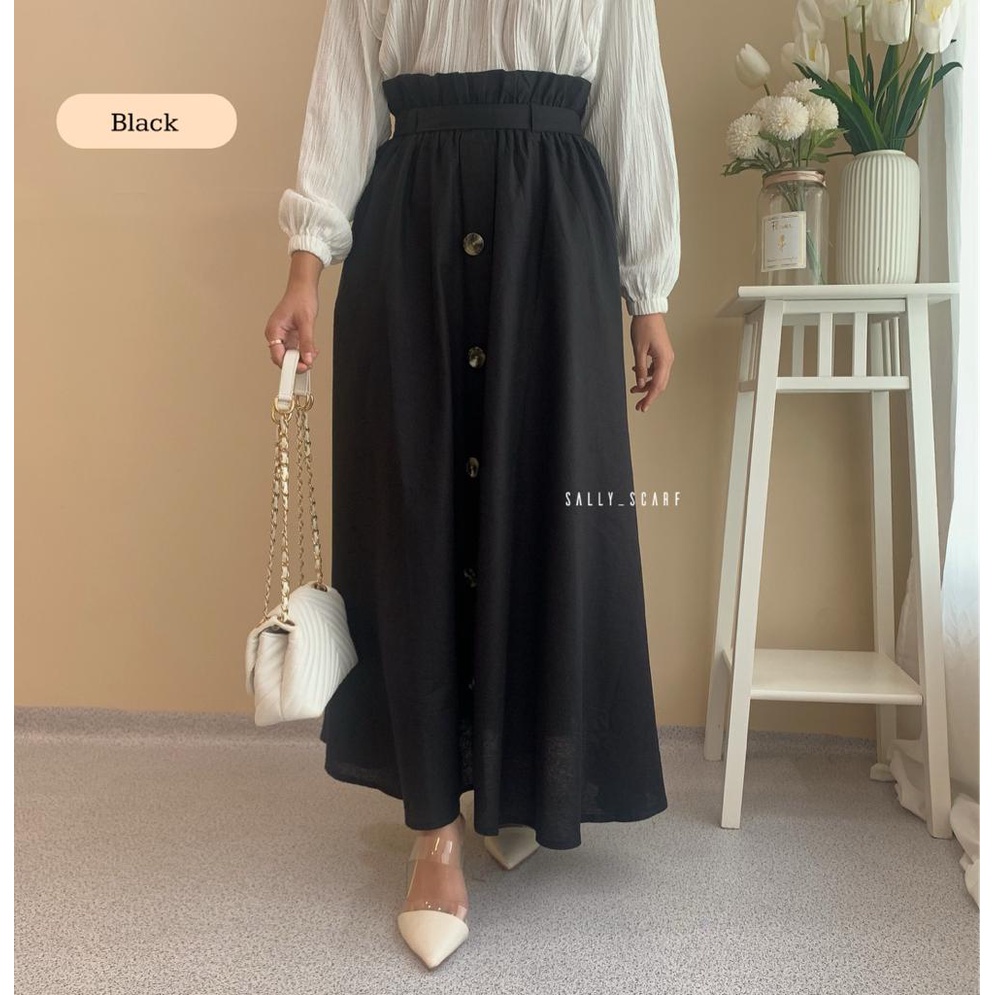 Felis Linen Skirt Button / Oversized