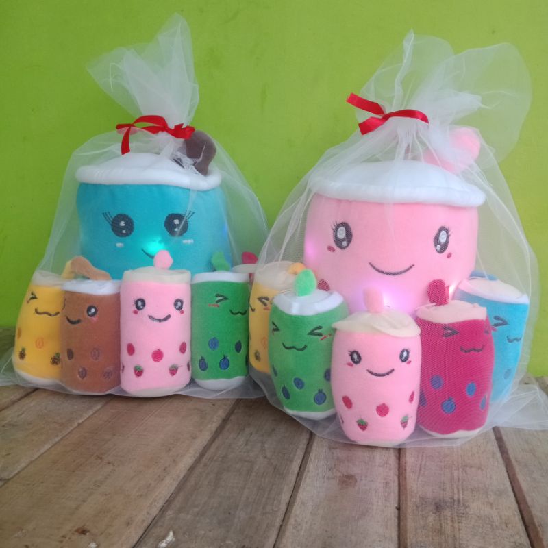 boneka boba led beranak 5 warna warni