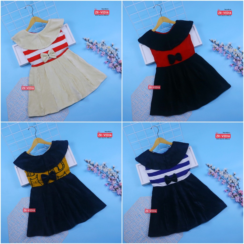 Dress Najwa uk 4-5 Tahun / Dres Baju Anak Perempuan Gaun Pesta Yukensi Import Balita Cewek Grosir