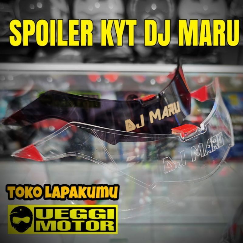 Spoiler Helm KYT DJ maru Hitam Bening murah