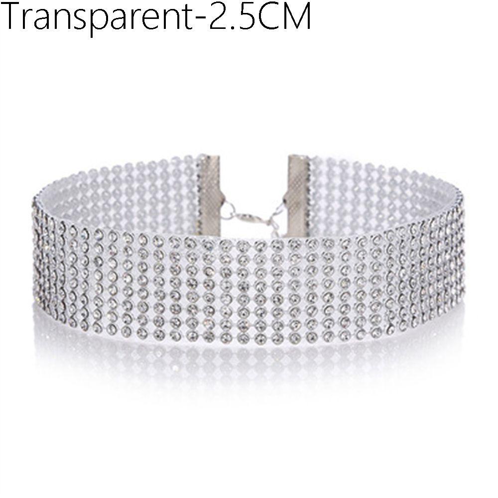 Top Kalung Wedding Accessorie Elemen Leher Diamante Choker Collar