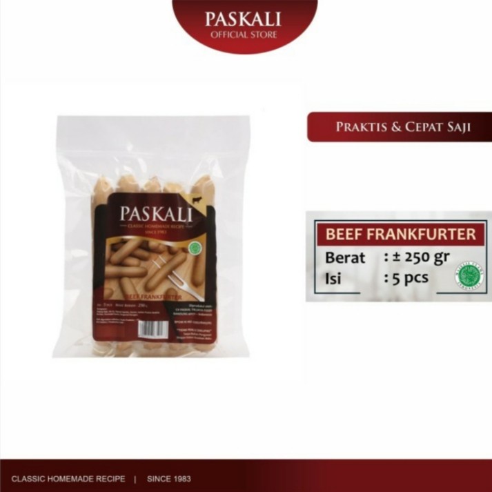 

Beef Frankfurter 250 gr (5pcs) Original PD PASIRKALIKI PASKAL Bandung