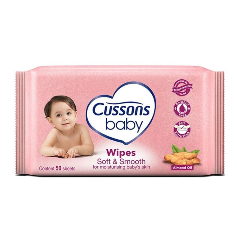 Cussons Baby Wipes 50s Beli 1 Gratis 1/Tisu Basah Bayi/Wet Tissue